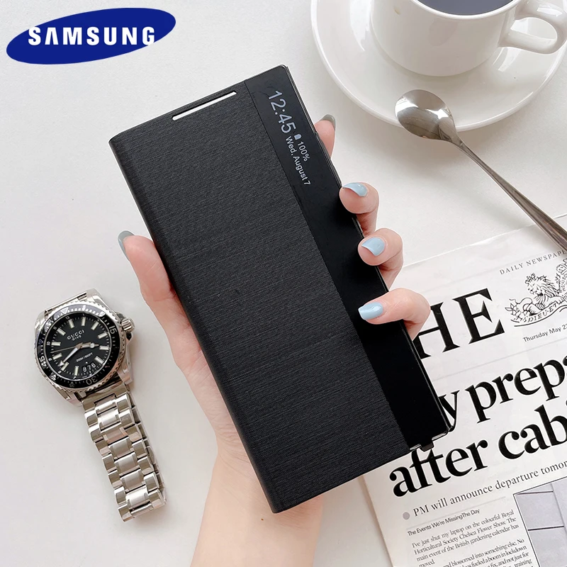 Оригинальный чехол для Samsung Galaxy Note 20 с ультратонким оформлением, флип-чехол с окошком и умным чипом для Samsung Note20ultra Note20, кожаный чехол
Оригинальный чехол для Samsung Galaxy Note 20 с ультратонким оформлением, флип-чехол с окошком и умным чипом для Samsung Note20ultra Note20, кожаный чехол