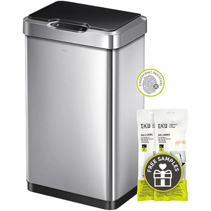 Mirage-T 50 Liter / 13.2 Gallon Touchless Rectangular Motion Sensor Trash Can, Brushed Stainless Steel Finish
Mirage-T 50 Liter / 13.2 Gallon Touchless Rectangular Motion Sensor Trash Can, Brushed Stainless Steel Finish