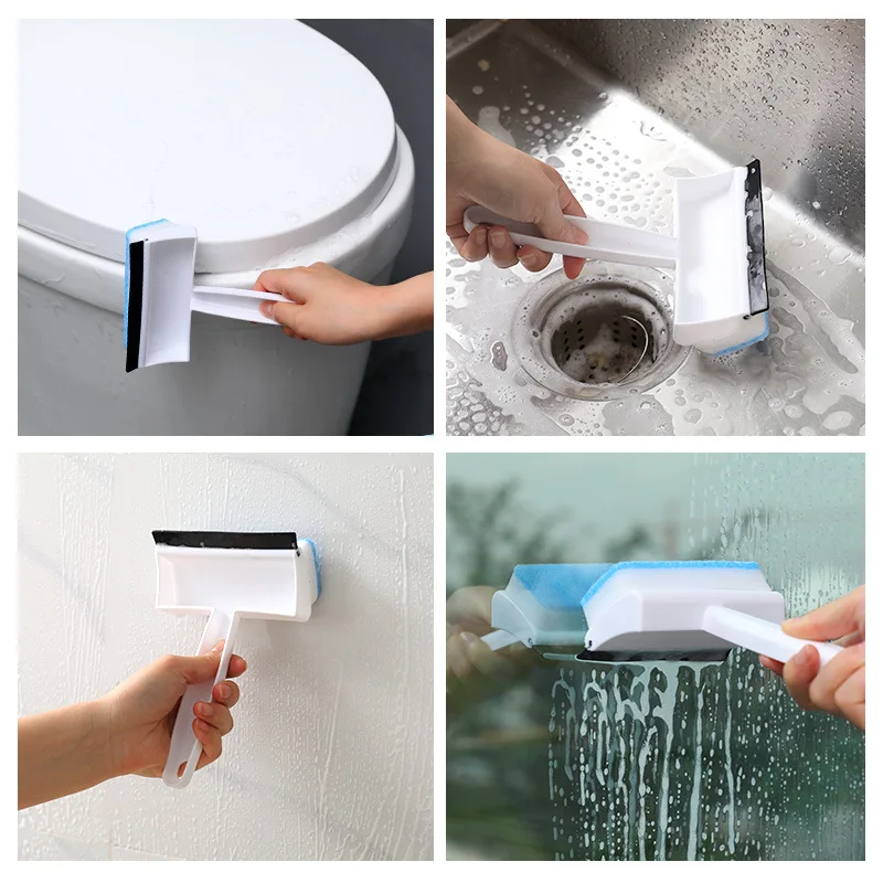Window Glass Cleaning Brush Double-sided Sponge Wiper Scraper Bathroom Wall Shower Squeegee Mirror Scrubber Tools
Window Glass Cleaning Brush Double-sided Sponge Wiper Scraper Bathroom Wall Shower Squeegee Mirror Scrubber Tools