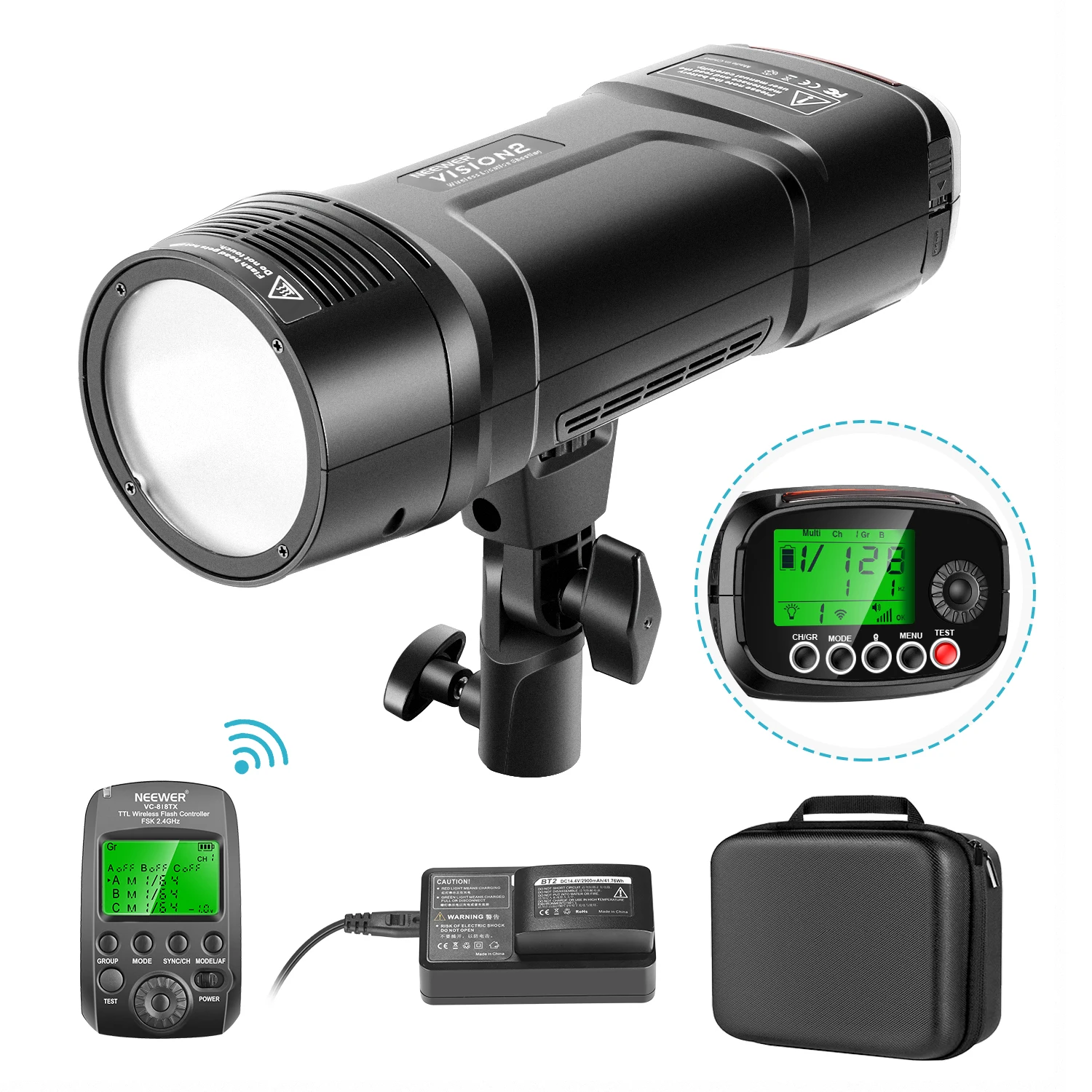 Вспышка-Стробоскоп Neewer VISION2 200Ws TTL для цифровых зеркальных камер Canon, карманная вспышка 1/8000 HSS с беспроводным триггером, аккумулятор 2900 мАч
Вспышка-Стробоскоп Neewer VISION2 200Ws TTL для цифровых зеркальных камер Canon, карманная вспышка 1/8000 HSS с беспроводным триггером, аккумулятор 2900 мАч