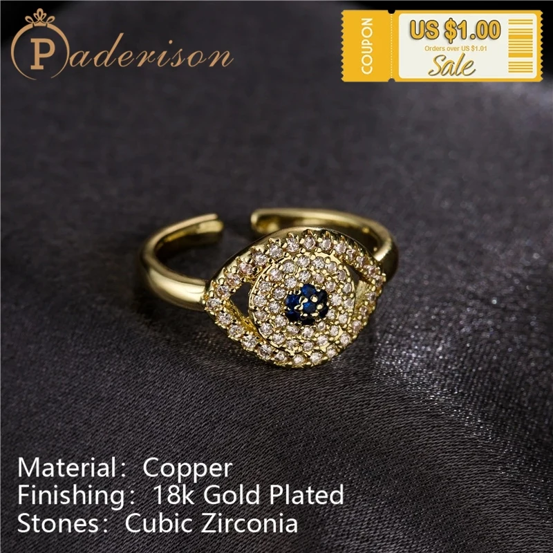 Vintage Classic Zircon Devil'S Eye Opening Ring For Women Copper 18k Gold-Plating Retro Adjustable Gold Color Shiny Ring
Vintage Classic Zircon Devil'S Eye Opening Ring For Women Copper 18k Gold-Plating Retro Adjustable Gold Color Shiny Ring