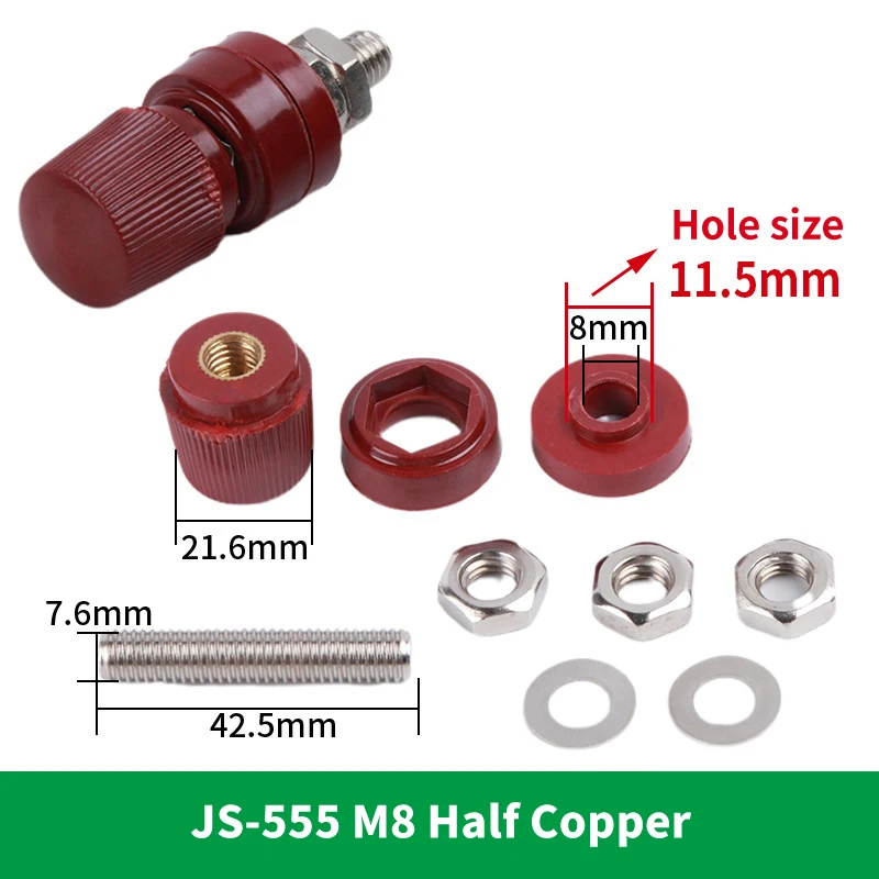 Клемма JETTING серии JS, латунная, 220-380В, красный/черный
Клемма JETTING серии JS, латунная, 220-380В, красный/черный