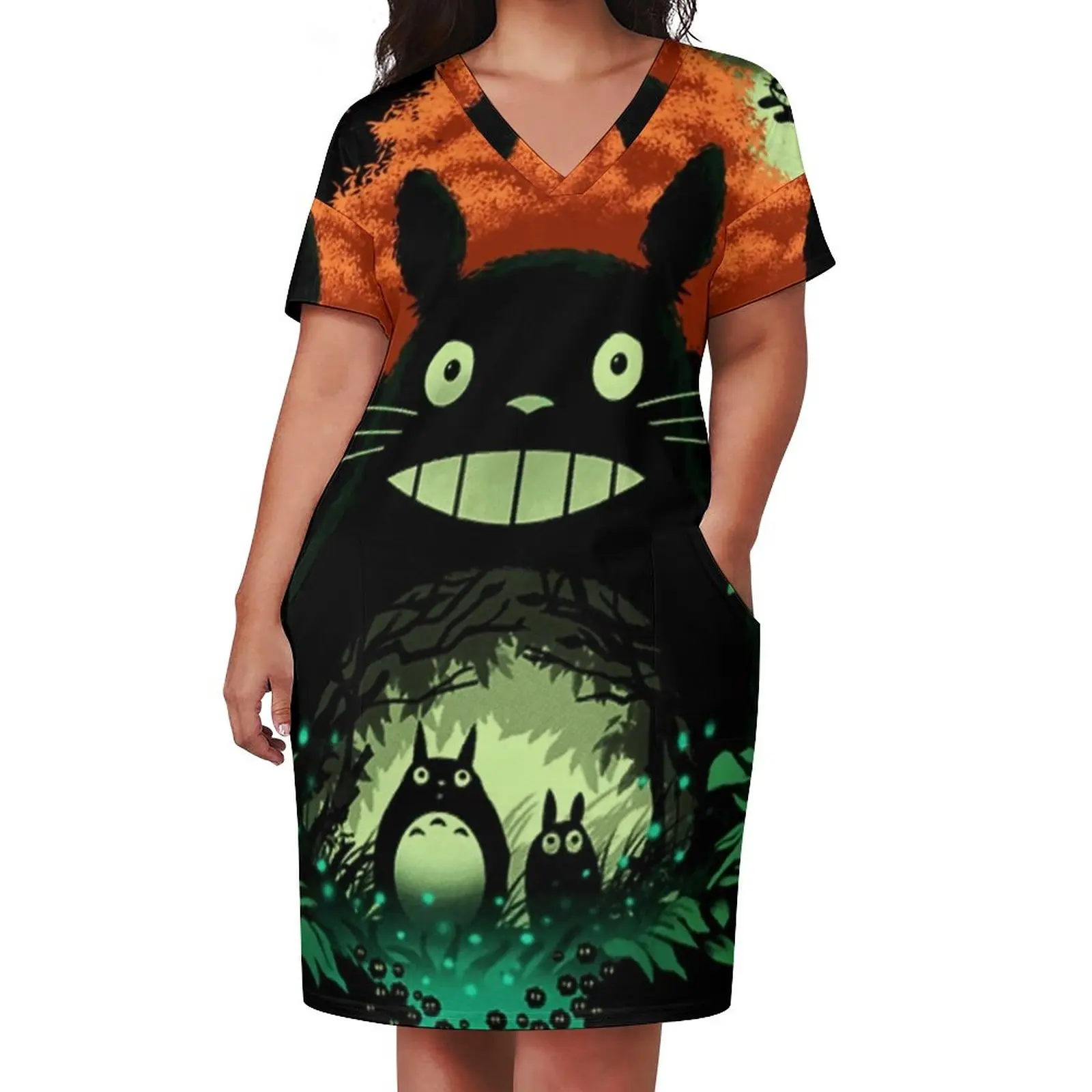 Totoro Dark Night Casual Dress Summer Japanese Manga Print Elegant Dresses Womens V Neck Trendy Aesthetic Dress Plus Size 5XL
Totoro Dark Night Casual Dress Summer Japanese Manga Print Elegant Dresses Womens V Neck Trendy Aesthetic Dress Plus Size 5XL