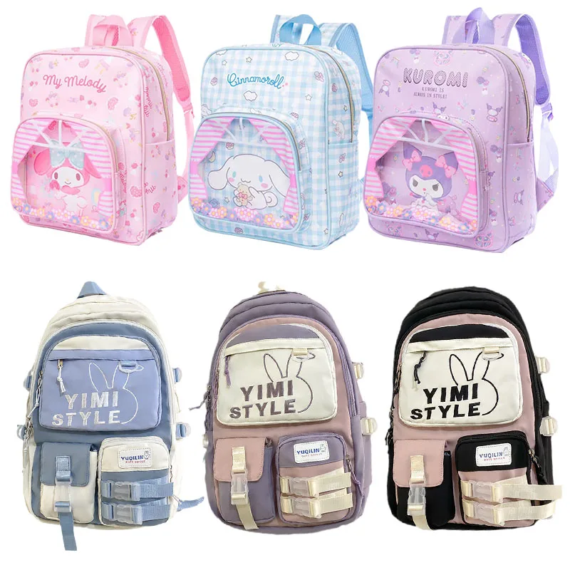 Sanrioed аниме Kuromi My Melody Kittys Cinnamoroll милый мультфильм путешествия водонепроницаемый большой емкости студенческий рюкзак подарок для девочки
Sanrioed аниме Kuromi My Melody Kittys Cinnamoroll милый мультфильм путешествия водонепроницаемый большой емкости студенческий рюкзак подарок для девочки