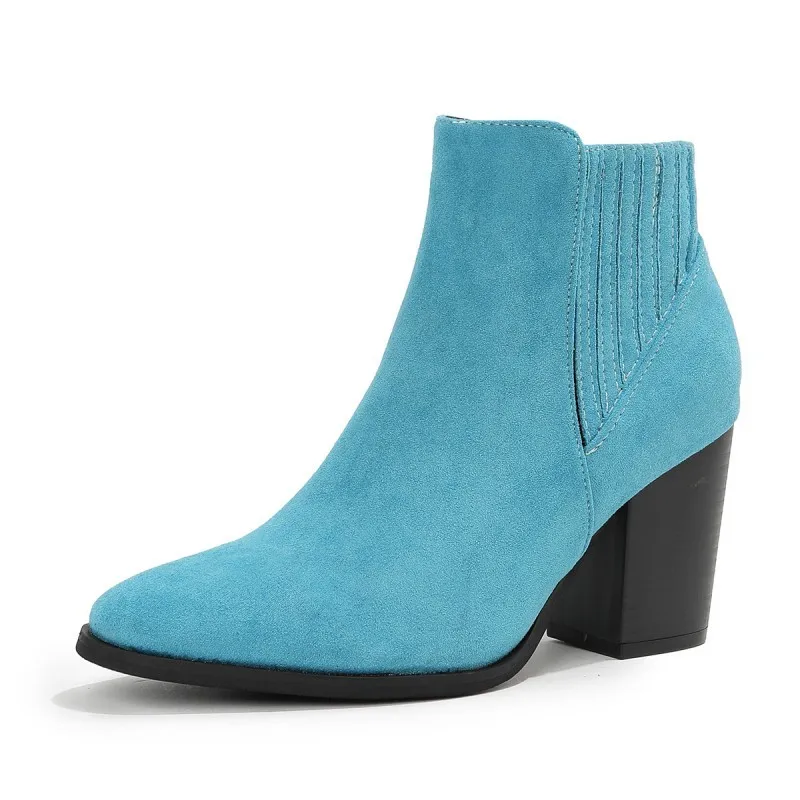 Plus Size 36-43 Candy Color Sexy Pointed Toe Block High Heels Shoes Fall Winter 2022 All Match Ladies Short Ankle Boots
Plus Size 36-43 Candy Color Sexy Pointed Toe Block High Heels Shoes Fall Winter 2022 All Match Ladies Short Ankle Boots