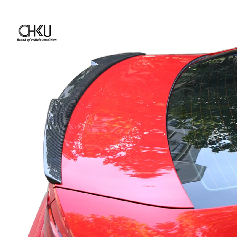 

Для багажника Audi A3 S3 2014-2020, задний спойлер из настоящего углеродного волокна в стиле M4, хвостовой плавник высокого качества