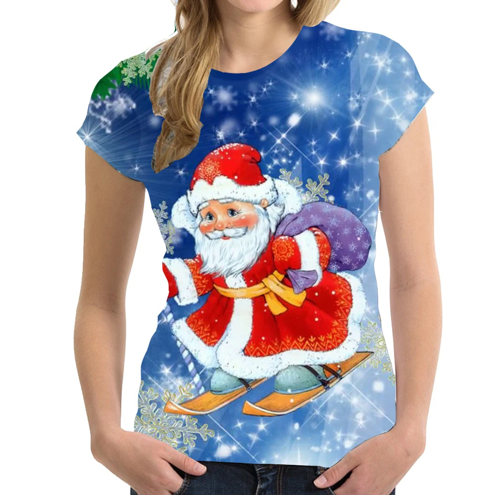 Merry Christmas Women's T-Shirt 3d Santa Claus Print Short Sleeve Tee O-Neck T-Shirt For Women Oversized Clothing Fashion Blouse
Merry Christmas Women's T-Shirt 3d Santa Claus Print Short Sleeve Tee O-Neck T-Shirt For Women Oversized Clothing Fashion Blouse