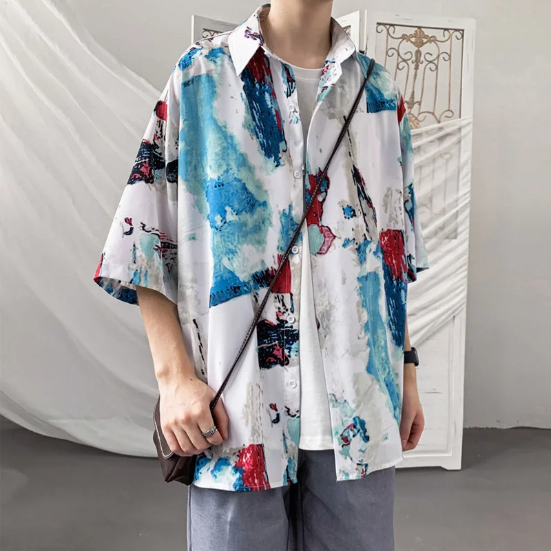 Summer Short-sleeved Men's Fashion Printed Casual Men Streetwear Loose Flower Mens Hawaiian Shirts M-5XL
Summer Short-sleeved Men's Fashion Printed Casual Men Streetwear Loose Flower Mens Hawaiian Shirts M-5XL