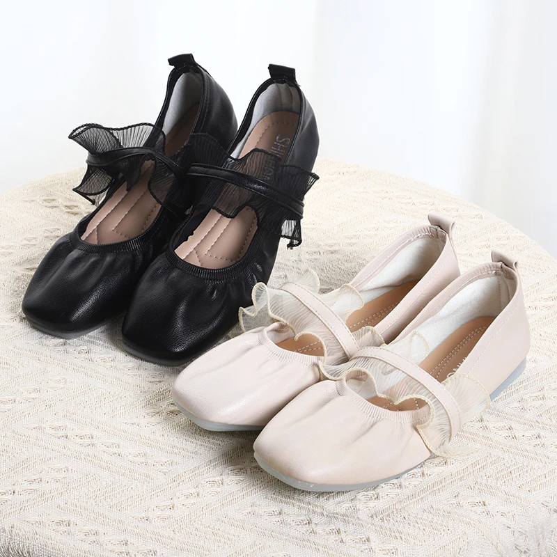 

Women Shoes Women Flats Ballet Shoes Slip on Casual Work Ballerina Soft Moccasin Shallow Pleated Flat Shoe 2023 Women Shoes