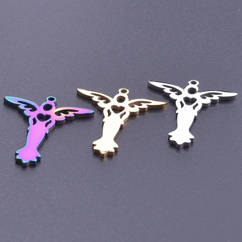 WZNB 5Pcs Stainless Steel Angel Wings Charms for Jewelry Making Earring Heart Pendant Necklace Accessories Supplies Diy Material
WZNB 5Pcs Stainless Steel Angel Wings Charms for Jewelry Making Earring Heart Pendant Necklace Accessories Supplies Diy Material