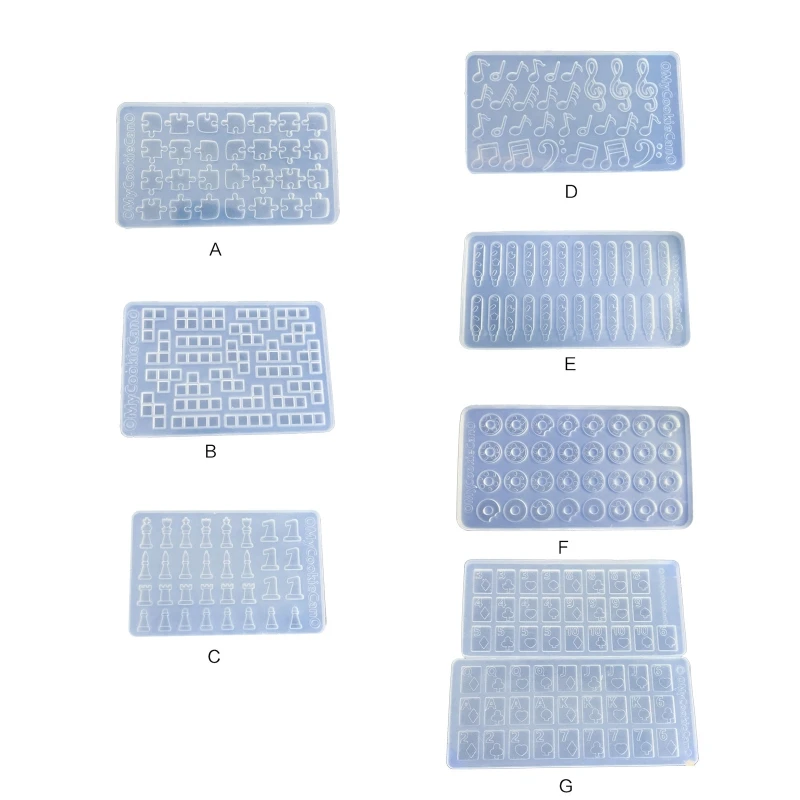 M2EA Shiny Silicone Decoration Molds Donut Puzzle Playing Cards Keychain Mold DIY Pendant Jewelry Epoxy Resin Crafting Molds
M2EA Shiny Silicone Decoration Molds Donut Puzzle Playing Cards Keychain Mold DIY Pendant Jewelry Epoxy Resin Crafting Molds