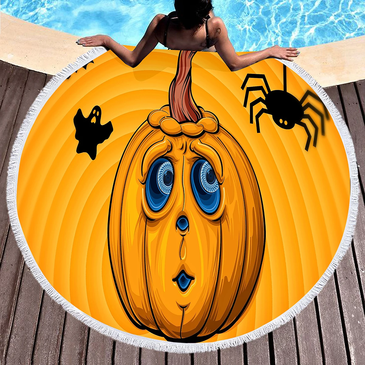 Halloween Pumpkin Print Round Beach Towel,Polyester Sand Resistant Beach Blanket,Soft Absorbent Quick Dry Pool Towel Picnic Mat
Halloween Pumpkin Print Round Beach Towel,Polyester Sand Resistant Beach Blanket,Soft Absorbent Quick Dry Pool Towel Picnic Mat