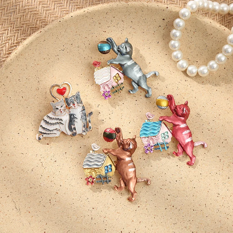 Cat With House Brooch Enamel Brooch For Women Cute Animals Pin On Dress Rhinestone Brooches Girls Fashion Jewelry Accessories
Cat With House Brooch Enamel Brooch For Women Cute Animals Pin On Dress Rhinestone Brooches Girls Fashion Jewelry Accessories