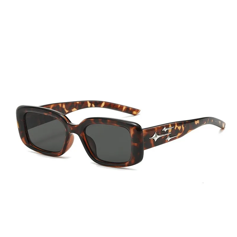 

Новинка 2023, квадратные очки, модные Винтажные Солнцезащитные очки, женские брендовые дизайнерские прямоугольные солнцезащитные очки в стиле ретро, популярные красочные женские очки