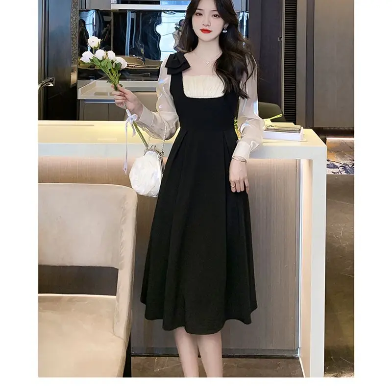 2023 Women's Dresses New Pattern Autumn Sense of Design Splicing Show Thinness Leisure Time Lazy Wind Canary Yellow Black Free S
2023 Women's Dresses New Pattern Autumn Sense of Design Splicing Show Thinness Leisure Time Lazy Wind Canary Yellow Black Free S