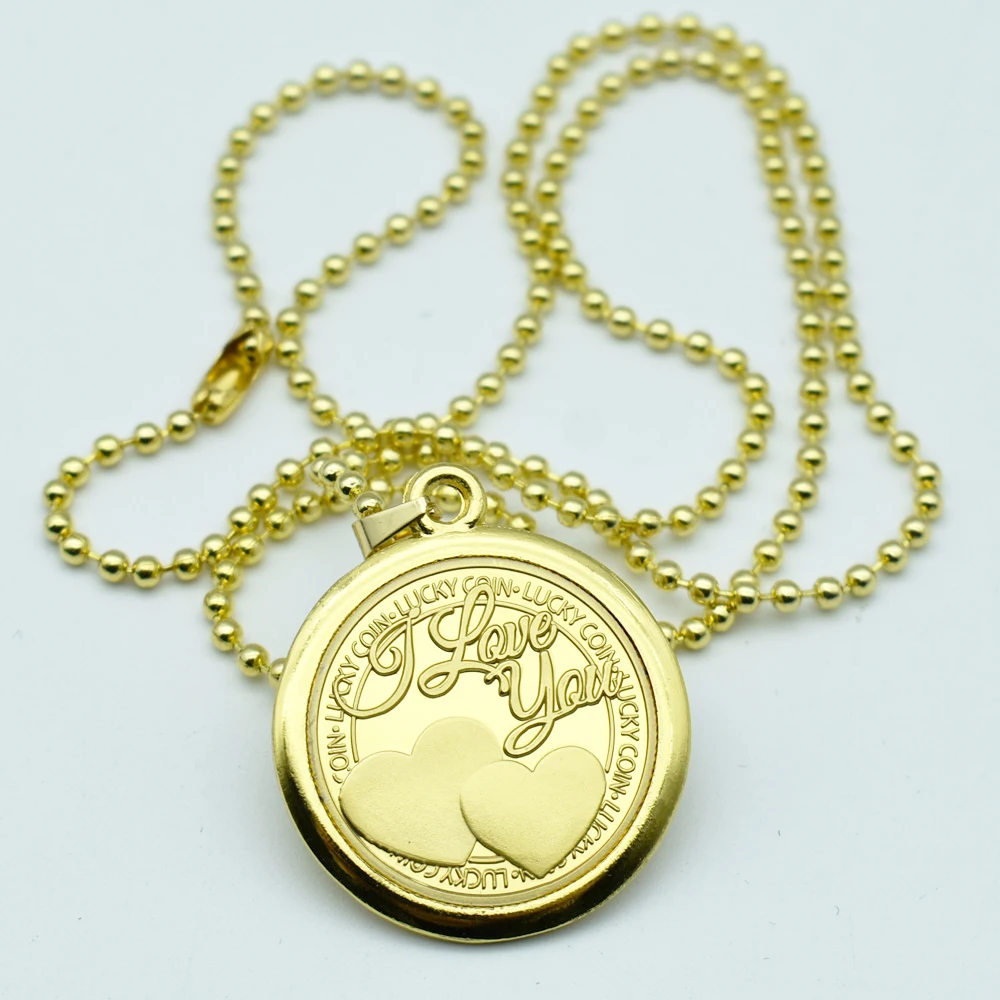 2022 New I Love Your Necklace Gold Plated Environmental Protection Metal Coin Pendant Jewelry Valentine's Day Holiday Gift
2022 New I Love Your Necklace Gold Plated Environmental Protection Metal Coin Pendant Jewelry Valentine's Day Holiday Gift
