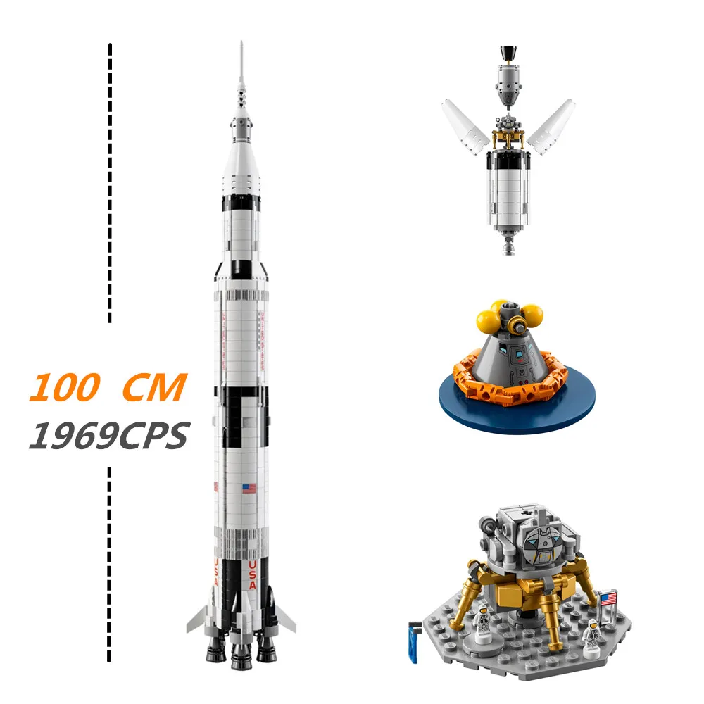 1969PCS FIT 21309 The Apollo Saturn V Building Blocks Space Rocket Series Bricks Toys Children Birthday Xmas Gifts Christmas
1969PCS FIT 21309 The Apollo Saturn V Building Blocks Space Rocket Series Bricks Toys Children Birthday Xmas Gifts Christmas