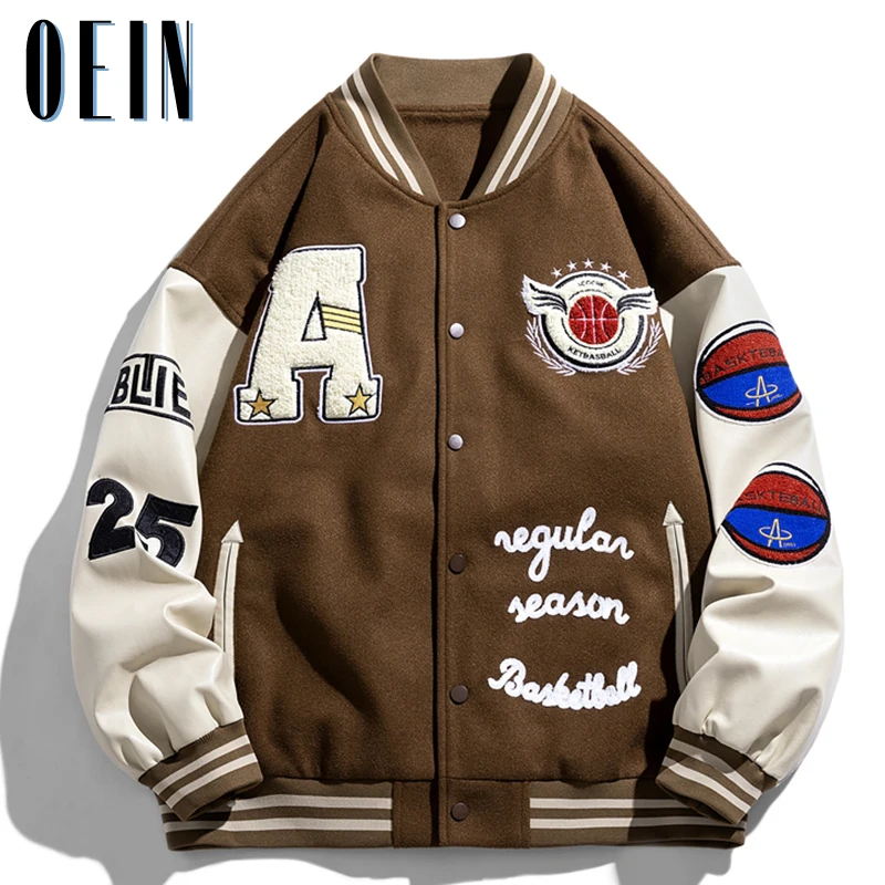 Куртка OEIN мужская из искусственной кожи, кожаная бейсбольная куртка, Повседневная ветровка с воротником-стойкой, приталенная, осень 2022
Куртка OEIN мужская из искусственной кожи, кожаная бейсбольная куртка, Повседневная ветровка с воротником-стойкой, приталенная, осень 2022