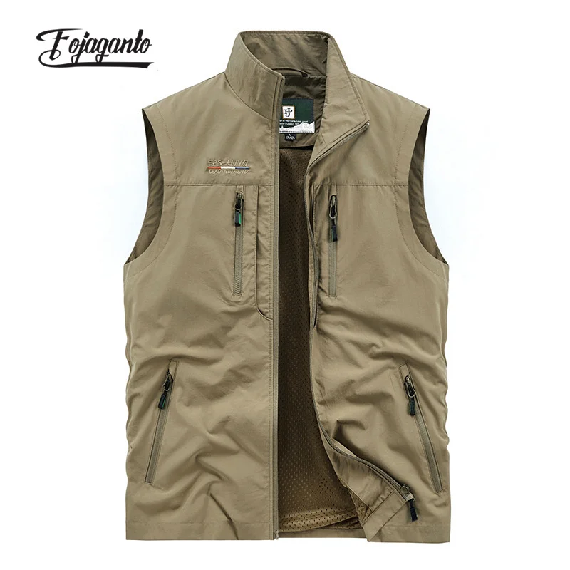 FOJAGANTO New Men's Leisure Vest Solid Color Tooling Style Waistcoat Thin Fishing Hiking Multi-Pocket Casual Loose Vest for Men
FOJAGANTO New Men's Leisure Vest Solid Color Tooling Style Waistcoat Thin Fishing Hiking Multi-Pocket Casual Loose Vest for Men