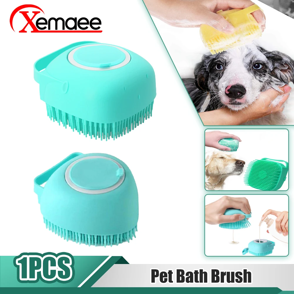 Pet Dog Shampoo Brush 2.7oz/80ml Cat Massage Comb Grooming Scrubber Brush for Bathing Short Hair Soft Silicone Rubber Brushes
Pet Dog Shampoo Brush 2.7oz/80ml Cat Massage Comb Grooming Scrubber Brush for Bathing Short Hair Soft Silicone Rubber Brushes