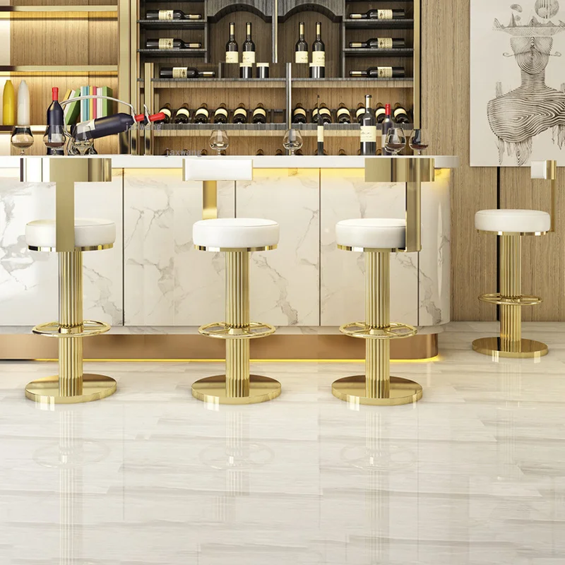 American Kitchen Back Bar Chairs Stainless Steel Villa Bar Chairs Stools Modern Minimalist High Foot Taburete Alto Furniture WZ
American Kitchen Back Bar Chairs Stainless Steel Villa Bar Chairs Stools Modern Minimalist High Foot Taburete Alto Furniture WZ