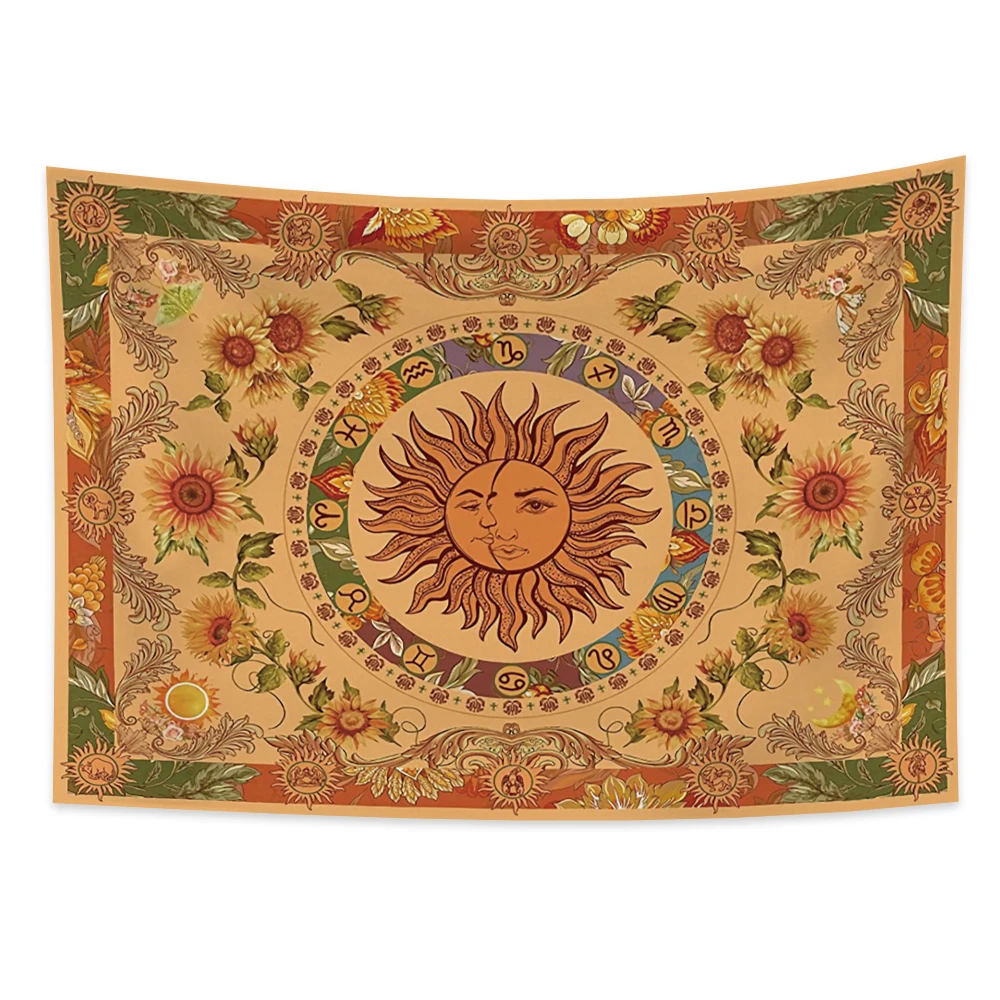 Burning Sun Mandala Psychedelic Tapestry Vintage Sun Floral Wall Hanging Carpets Bohemian Hippie Home Dorm Decor
Burning Sun Mandala Psychedelic Tapestry Vintage Sun Floral Wall Hanging Carpets Bohemian Hippie Home Dorm Decor