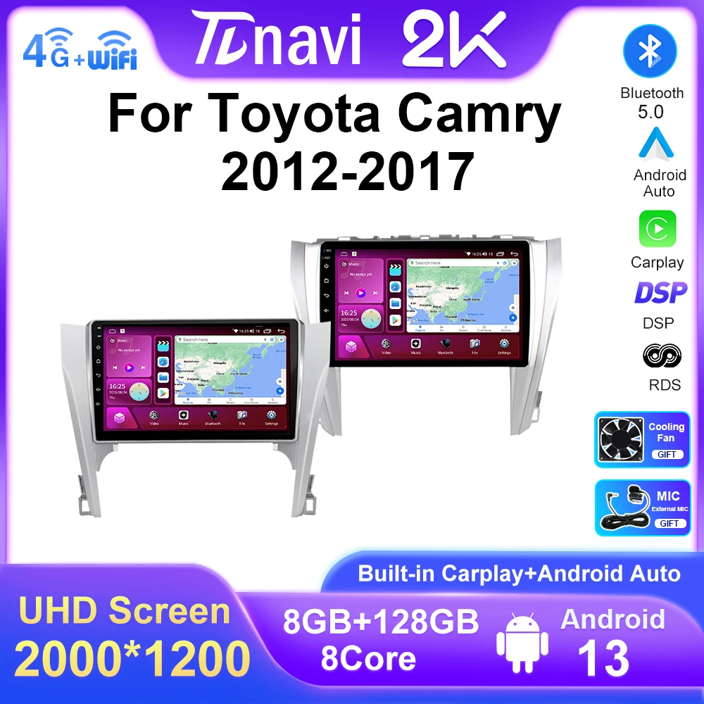 T7/T7 Plus For Toyota Camry 7 XV 50 55 2014 - 2017 Car Radio Stereo Multimedia Video Player GPS Navigation Android 13 Carplay
T7/T7 Plus For Toyota Camry 7 XV 50 55 2014 - 2017 Car Radio Stereo Multimedia Video Player GPS Navigation Android 13 Carplay
