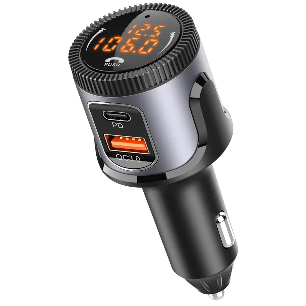 Wireless 5.0 Car Kit Handsfree Wireless Adapter Stereo FM Transmitter Car MP3 Player USB Quick Charge 3.0+PD Charger
Wireless 5.0 Car Kit Handsfree Wireless Adapter Stereo FM Transmitter Car MP3 Player USB Quick Charge 3.0+PD Charger