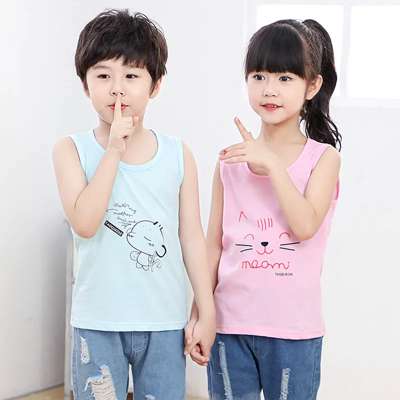 2-8Y Kids Baby Boys Vests T-shirts Cartoon Children Summer Vest Top Outfit Kid Boy Girl Solid Tops Clothes Cotton Tees Playsuits
2-8Y Kids Baby Boys Vests T-shirts Cartoon Children Summer Vest Top Outfit Kid Boy Girl Solid Tops Clothes Cotton Tees Playsuits