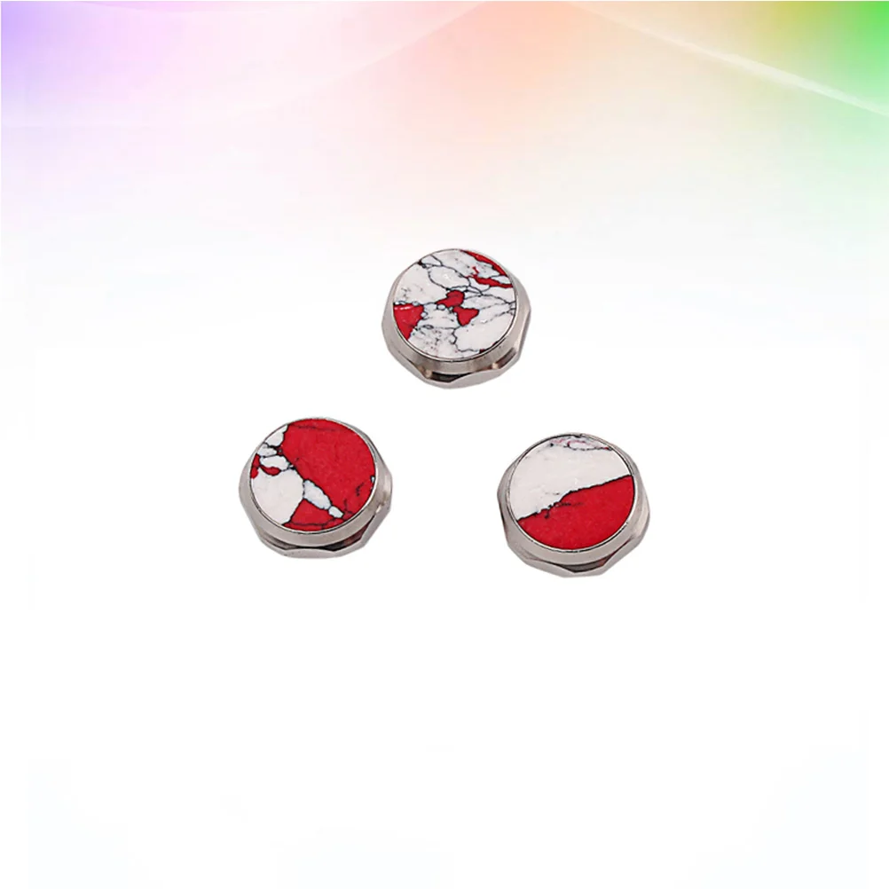 3pcs Saxophone Key Buttons Inlays Keys Metal Inlay Saxophone Clasp Pads Saxophone Replacement Accessories ( Red ) 
3pcs Saxophone Key Buttons Inlays Keys Metal Inlay Saxophone Clasp Pads Saxophone Replacement Accessories ( Red )