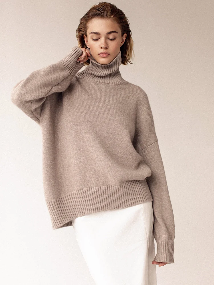 Turtleneck Knitted Sweater Women Autumn Winter Thick Warm Sweaters Loose Casual Female Jumper Soft Basic Solid Pullover suéteres
Turtleneck Knitted Sweater Women Autumn Winter Thick Warm Sweaters Loose Casual Female Jumper Soft Basic Solid Pullover suéteres