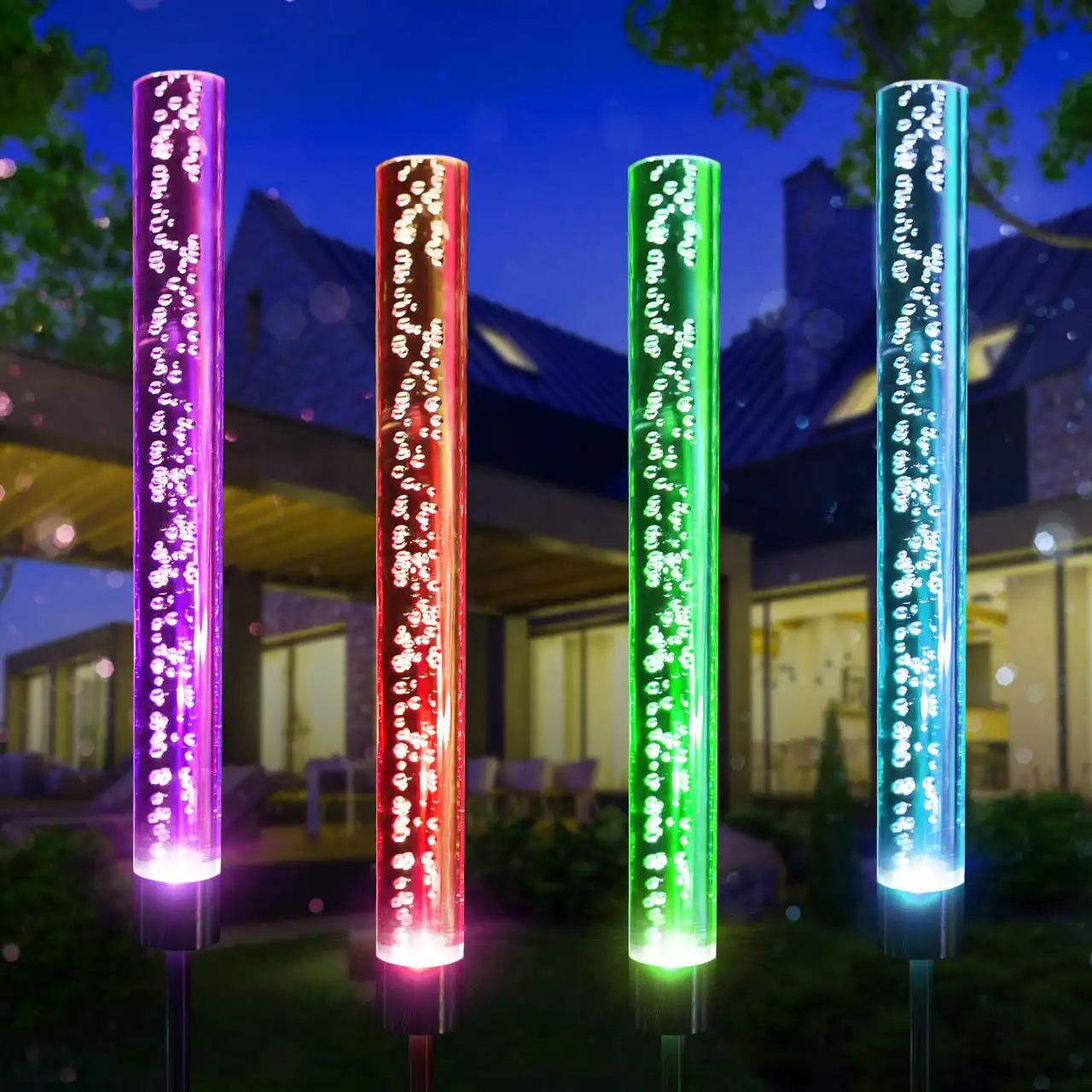 Acrylic Bubble Solar Light, 4pcs Solar Acrylic Bubble Tube Lights, Multiple Color Outdoor Garden Solar Lights, Waterproof for Ga
Acrylic Bubble Solar Light, 4pcs Solar Acrylic Bubble Tube Lights, Multiple Color Outdoor Garden Solar Lights, Waterproof for Ga