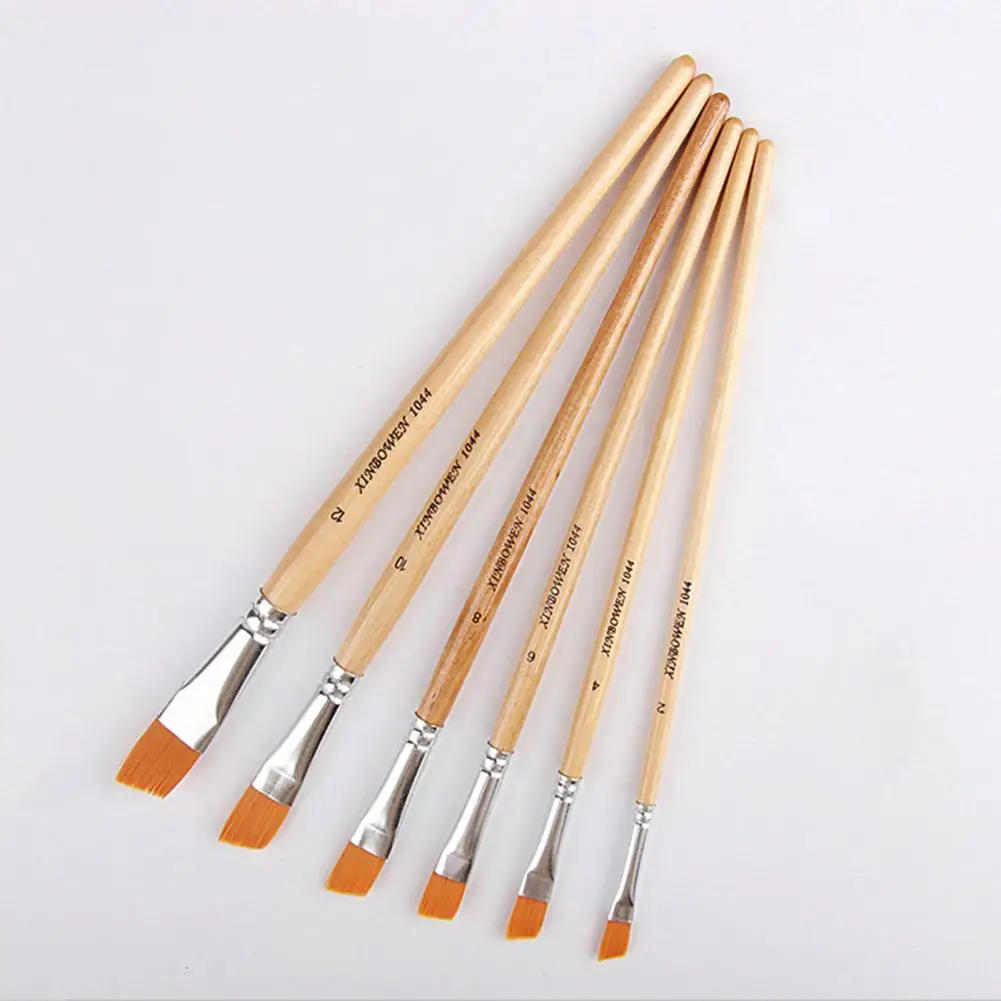 Soft Bristle 6Pcs Durable Wide Applications Watercolor Paint Brush Comfortable Grip Studio Supply
Soft Bristle 6Pcs Durable Wide Applications Watercolor Paint Brush Comfortable Grip Studio Supply