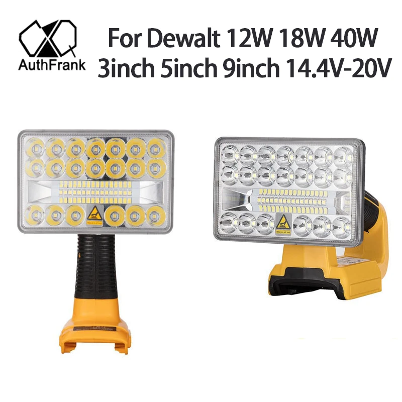 DCB200 Lamp Work Light Tool Light Spotlight Light for Dewalt 12W 18W 40W 3inch 5inch 9inch 14.4V-20V Li-ion Battery DCB182
DCB200 Lamp Work Light Tool Light Spotlight Light for Dewalt 12W 18W 40W 3inch 5inch 9inch 14.4V-20V Li-ion Battery DCB182