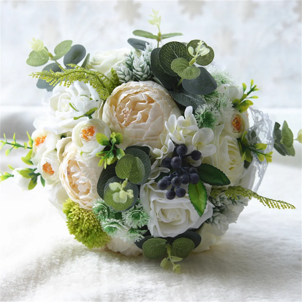 VOHSIAHPO Wedding Bouquet Brides Bridesmaids Country Style Rose Artificial Flower Living Room Dining Table Wedding Accessories
VOHSIAHPO Wedding Bouquet Brides Bridesmaids Country Style Rose Artificial Flower Living Room Dining Table Wedding Accessories