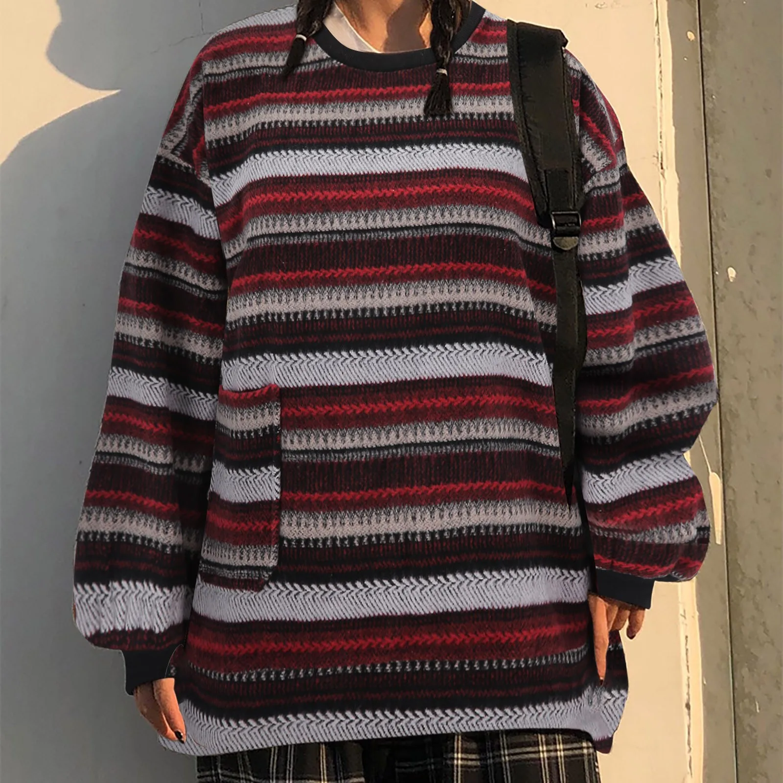 Women Vintage Striped Sweaters Autumn Winter Casual Oversize Long Sleeve Knitted Sweater Unisex Couples Hip Hop Pullovers Tops
Women Vintage Striped Sweaters Autumn Winter Casual Oversize Long Sleeve Knitted Sweater Unisex Couples Hip Hop Pullovers Tops