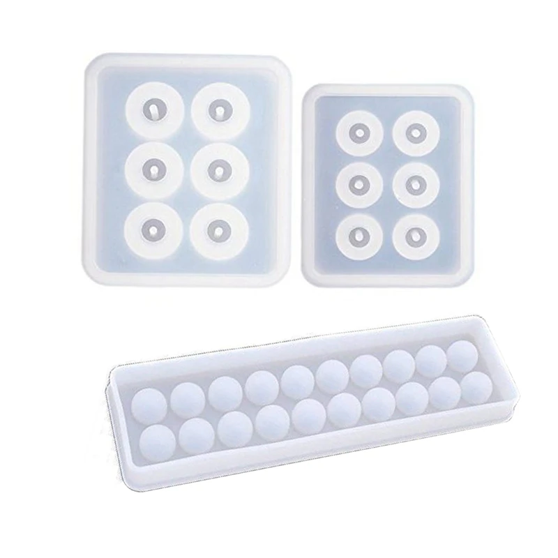 2Pcs Sphere Ball Silicone Bead Molds With Holes (Sphere Ball 2 In Set) & 1X Silicone Mold Set Pendant Mold 20 Cavities
2Pcs Sphere Ball Silicone Bead Molds With Holes (Sphere Ball 2 In Set) & 1X Silicone Mold Set Pendant Mold 20 Cavities