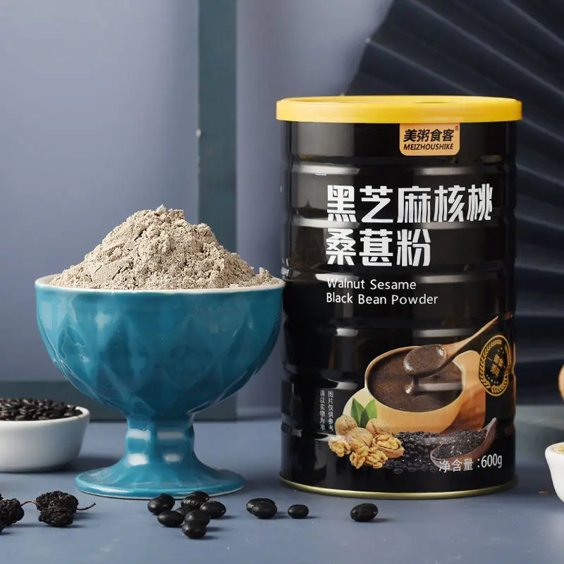 Black sesame walnut mulberry powder, breakfast food instant Cereals quick thick 600g / can no teapot
Black sesame walnut mulberry powder, breakfast food instant Cereals quick thick 600g / can no teapot