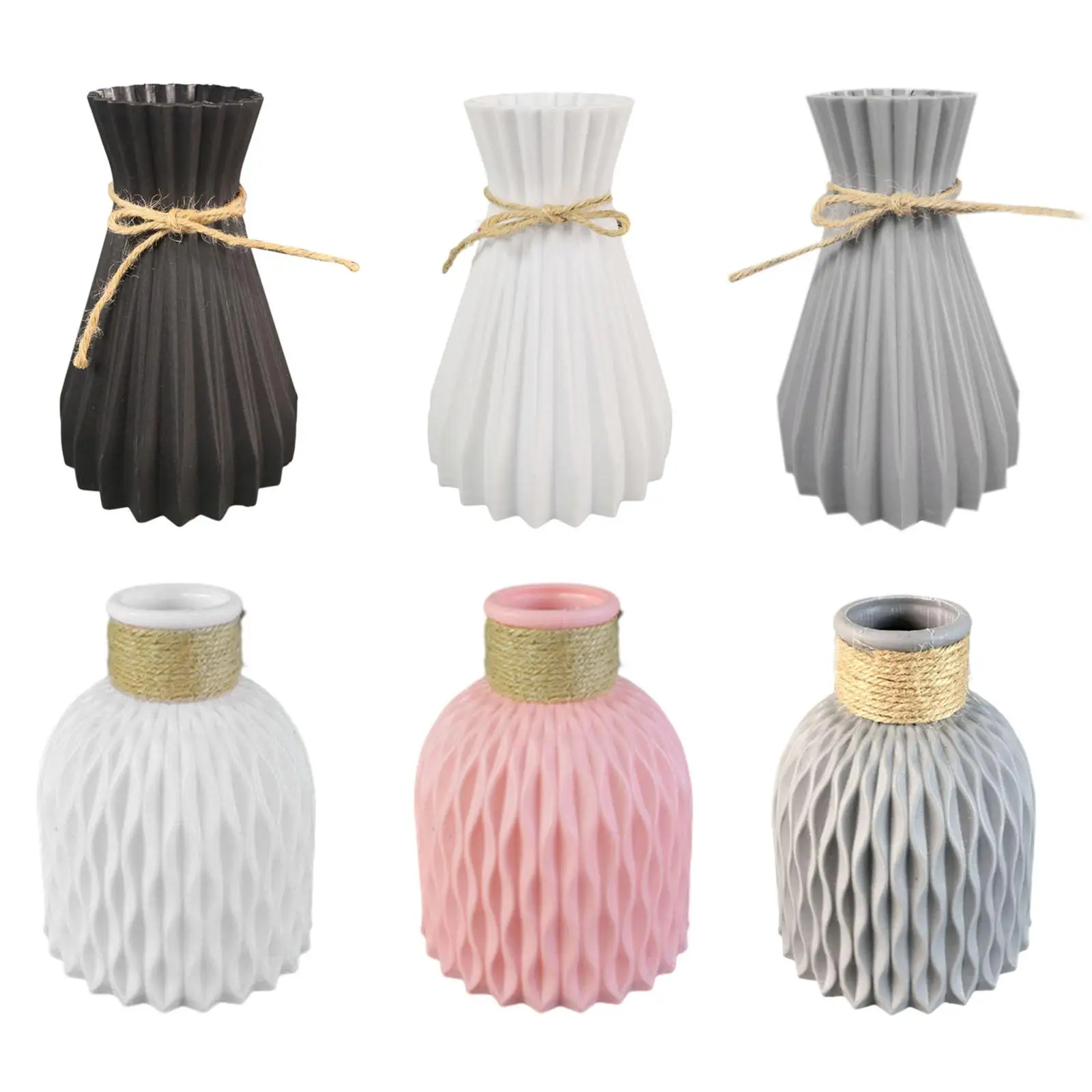 Nordic Style Plastic Flower Vase with Weaving Pure Color Flower Pot for Home Wedding Desktop Decoration
Nordic Style Plastic Flower Vase with Weaving Pure Color Flower Pot for Home Wedding Desktop Decoration