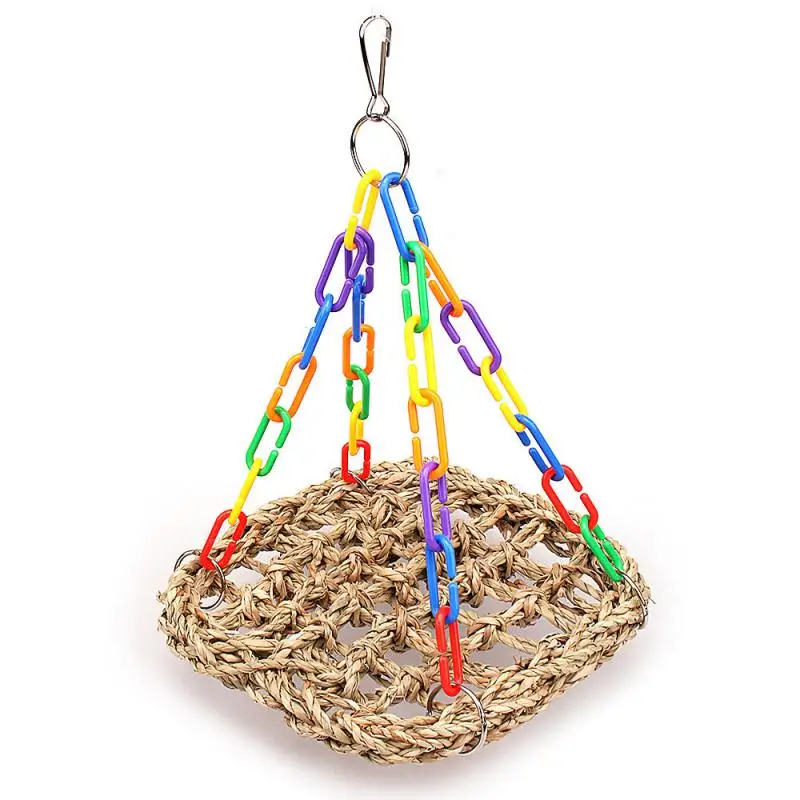 Parrot Swing Toys Parrots Cage Hanging Foraging Chew Bird Toy Seagrass Mat Colorful Parts For Exercise Birds Cage Accessories
Parrot Swing Toys Parrots Cage Hanging Foraging Chew Bird Toy Seagrass Mat Colorful Parts For Exercise Birds Cage Accessories