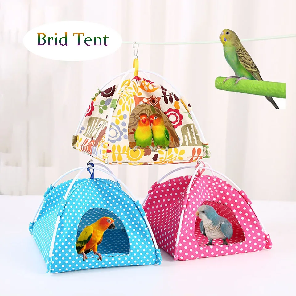 

Bird Tent Parrot Hammock Parakeet Budgie Hanging House Cage Hut Tent Bed Cave Bird Nest Cage Accessories Pet Sleeping