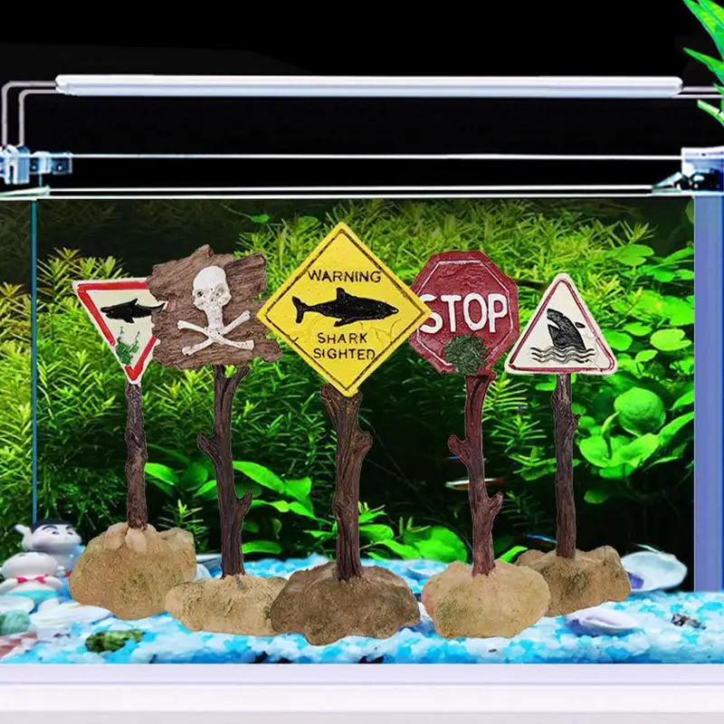 

Fish Tank Warning Signs Resin Fish Tank Decorations Funny Aquarium Fish Tank Decor Ornaments For Aquarium Fish Tank Landscape