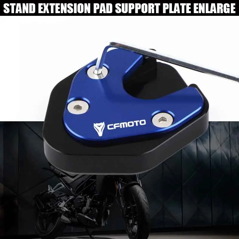 Motorcycle CNC Kickstand Foot Side Stand Extension Pad Support Plate Enlarge For CFMOTO 250SR NK250 NK 250 CF250-6 CF250
Motorcycle CNC Kickstand Foot Side Stand Extension Pad Support Plate Enlarge For CFMOTO 250SR NK250 NK 250 CF250-6 CF250
