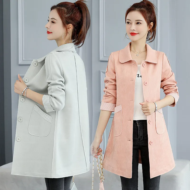 Suede Trench Coat Women 2022 New Spring Autumn Windbreaker Fashion Long Single-Breasted Cardigan Outerwear Female
Suede Trench Coat Women 2022 New Spring Autumn Windbreaker Fashion Long Single-Breasted Cardigan Outerwear Female