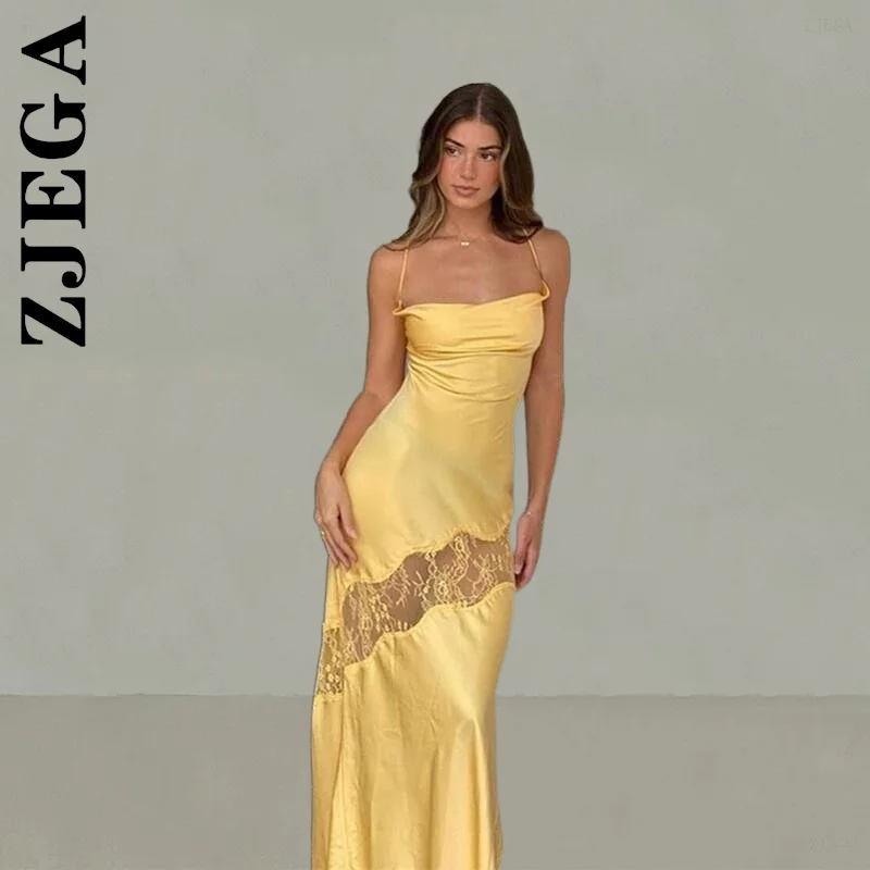 Zjega Women New Dress Sleeveless Bodycon Midi Lace Satin Dress For Women 2021 Slim Basic Streetwear Vestidos Woman Clothes
Zjega Women New Dress Sleeveless Bodycon Midi Lace Satin Dress For Women 2021 Slim Basic Streetwear Vestidos Woman Clothes