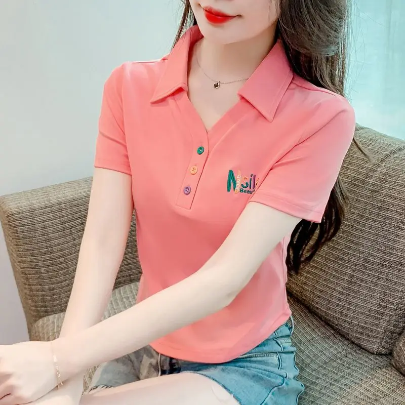 Kawaii Clothes Short Sleeve Women's Summer 2023 New Polo Collar Beautiful Embroidered T-shirt Unique Niche Fashion Crop Tops
Kawaii Clothes Short Sleeve Women's Summer 2023 New Polo Collar Beautiful Embroidered T-shirt Unique Niche Fashion Crop Tops