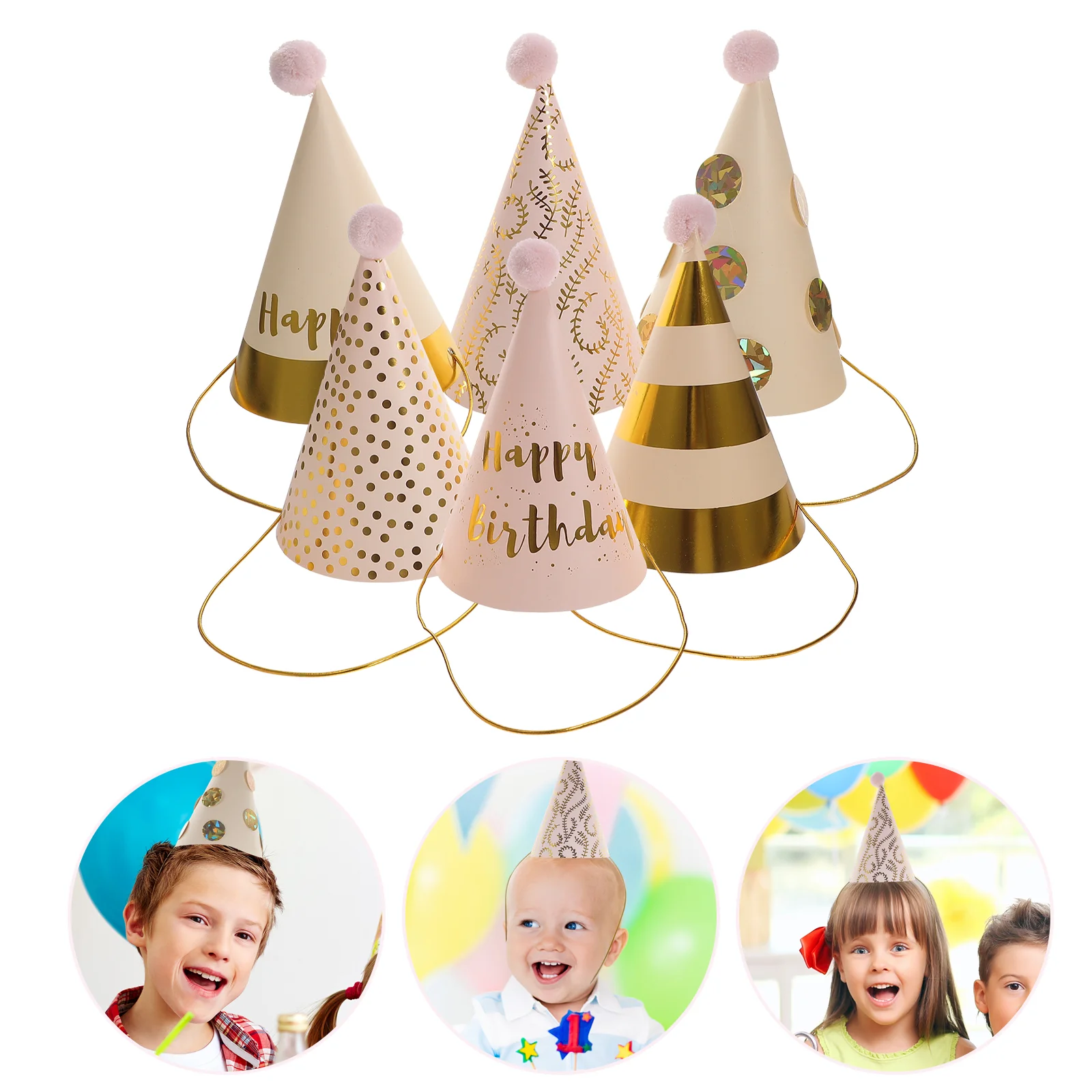 6 Pcs Plush Pom Birthday Hat Headwear Children Party Paper Happy Decor Decorative Hats Adults Miniture Decoration Adorable
6 Pcs Plush Pom Birthday Hat Headwear Children Party Paper Happy Decor Decorative Hats Adults Miniture Decoration Adorable