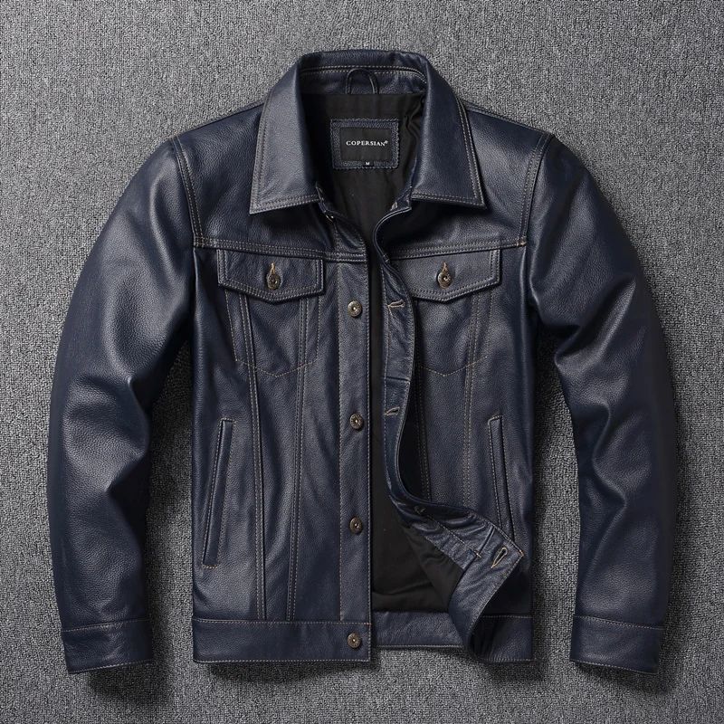 Free shipping.2022 brand new classic casual slim genuine leather coat.quality men fashion cowhide jacket.557 style.
Free shipping.2022 brand new classic casual slim genuine leather coat.quality men fashion cowhide jacket.557 style.