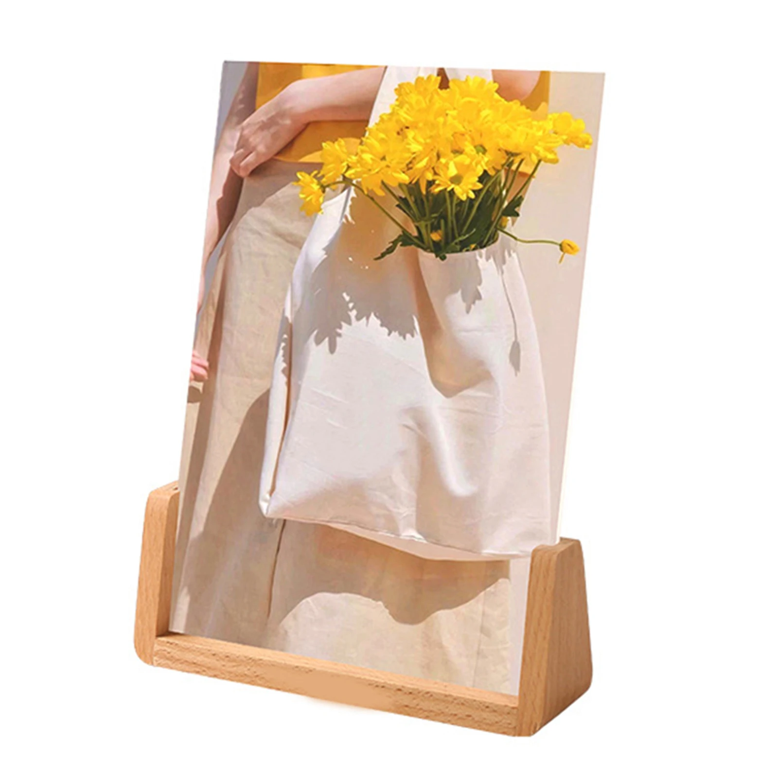 Modern Clear Picture Display Frame Acrylic and Wood Construction and Secure Stand for Your Photos and Certificates
Modern Clear Picture Display Frame Acrylic and Wood Construction and Secure Stand for Your Photos and Certificates
