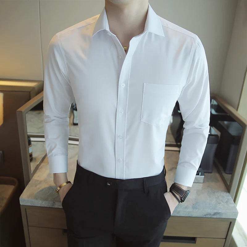 Spring and Autumn Men's Shirts Long Sleeve Hot Sale Solid Color Turn-down Collar Business Meeting Outdoor Daily Shirt
Spring and Autumn Men's Shirts Long Sleeve Hot Sale Solid Color Turn-down Collar Business Meeting Outdoor Daily Shirt